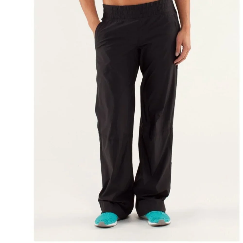 Lululemon BLACK Run Dog Runner Double Layer Lined Pant Black Size 6